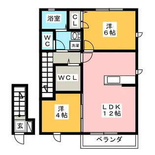 Pastello【2階】の間取り