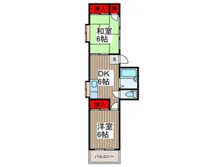 ハイム築地【2階】の間取り