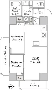ルミーク浅草【4階】の間取り