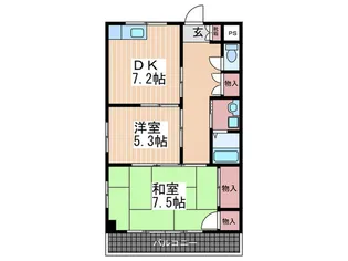 レジデンス矢野西【4階】の間取り