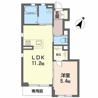 プレミアス中央町【1階】の間取り