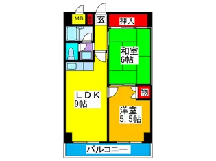 グレースヴィラ九条【5階】の間取り