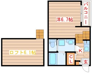 Wood House穀町【2階】の間取り