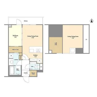 ラティエラ大森西【4階】の間取り