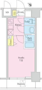 グランド・ガーラ横濱万世町【4階】の間取り