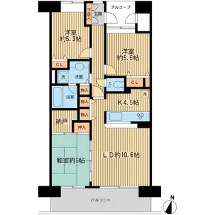 アソシエール溝の口【13階】の間取り