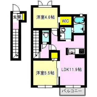 ウイスタリア【2階】の間取り
