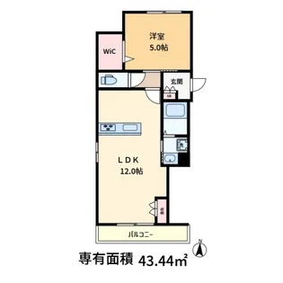 メゾン・ドゥ・ボヌール【1階】の間取り