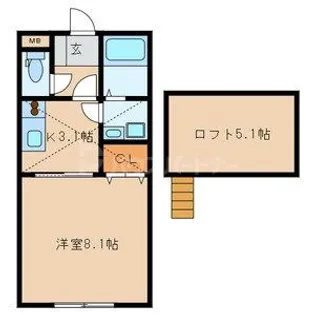 ケインズ赤羽【2階】の間取り