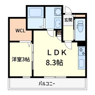 キニスム東五百住町【3階】の間取り