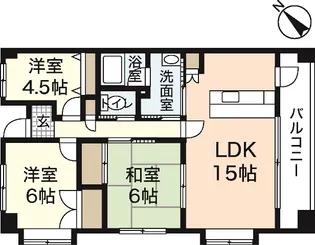 レジデンス大町西館【5階】の間取り