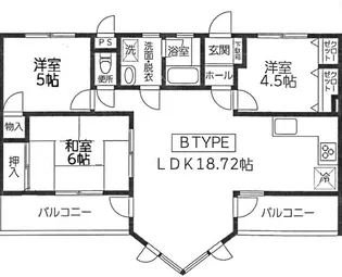 フィオーレ花田【1階】の間取り