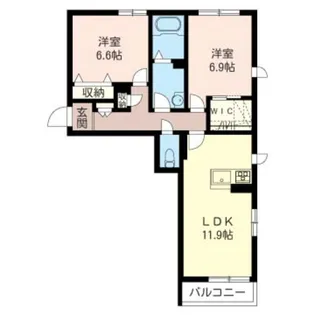 ベルメゾン相模台イースト【1階】の間取り