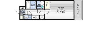サムティ北梅田VESSEL【3階】の間取り