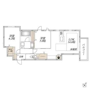 (仮称)南台2丁目ヘーベルメゾン【2階】の間取り