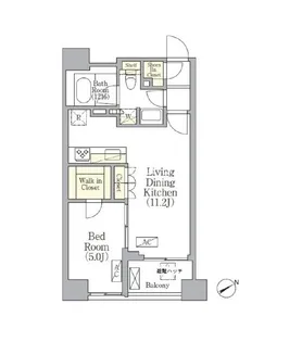 SOLASIA residence京橋【5階】の間取り