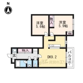 聖護院谷口マンション【2階】の間取り