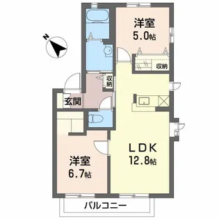 サニーヒルV【2階】の間取り