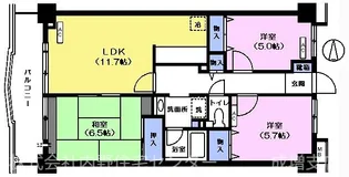 プラザサンタナカ5号館【2階】の間取り
