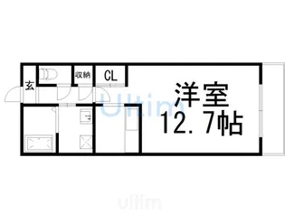 サンロイヤル三条【4階】の間取り