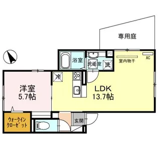 Les jours Shimizu(レ・ジュール清水)【1階】の間取り