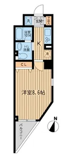 KDXレジデンス幡ヶ谷【9階】の間取り
