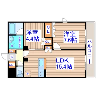 CINZA若林【4階】の間取り