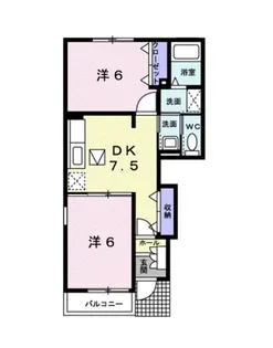 サニーコート 2【1階】の間取り