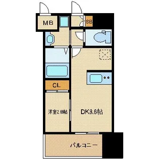 アルティザ仙台花京院【9階】の間取り