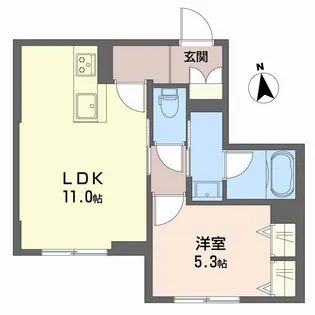 シャーメゾン 栄町【1階】の間取り