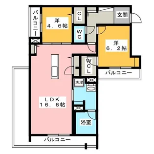 リオリエント岐阜Sta.【2階】の間取り