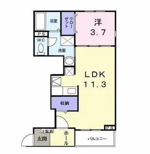 パーシモン【1階】の間取り