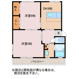 コーポウチダ【2階】の間取り