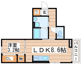 Bambi北三番丁【3階】の間取り