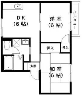 光善寺ハイツ【1階】の間取り
