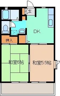 プリティーパーク B【1階】の間取り