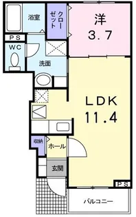 デフィ1037【1階】の間取り