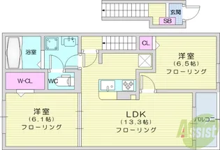 カルムアンジュ【2階】の間取り