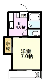 富士見台コーポ【1階】の間取り
