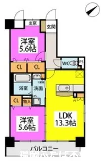 シグレア下大利【6階】の間取り