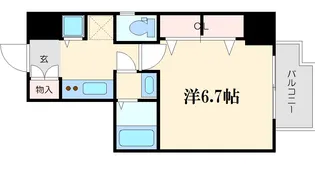 ロイヤルレジデンス梅田FRONT【9階】の間取り