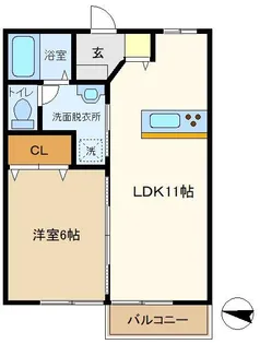 メゾン豊B【2階】の間取り