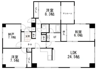 メイセイマンション【5階】の間取り