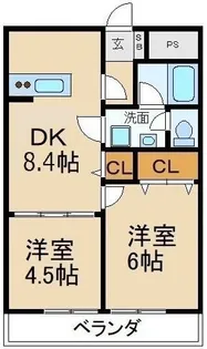 ウインドヒル香里I【6階】の間取り