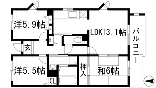 アルビス寺本11号棟【4階】の間取り