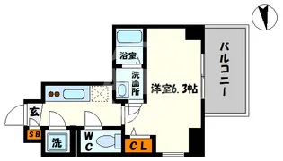 エスリード松屋町グレイス【9階】の間取り
