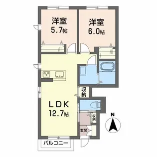 シャーメゾン・シロッコ壱番館【1階】の間取り