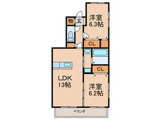 ステラヒルズ高良【1階】の間取り