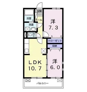 アンジュエールII【3階】の間取り