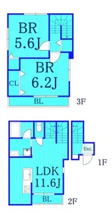 メイプル横濱蒔田II【2階】の間取り